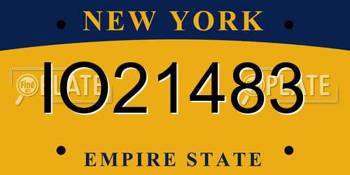 IO21483 New York License Plate
