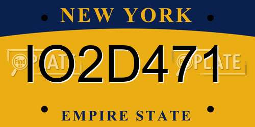 IO2D471 New York License Plate