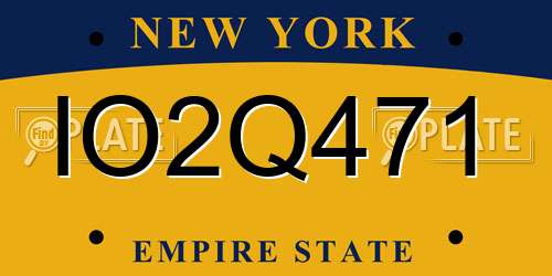 IO2Q471 New York License Plate