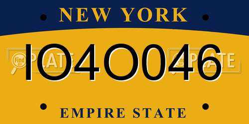 IO4O046 New York License Plate