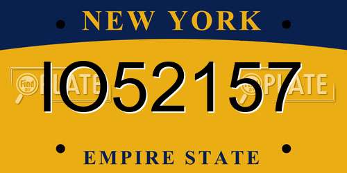 IO52157 New York License Plate