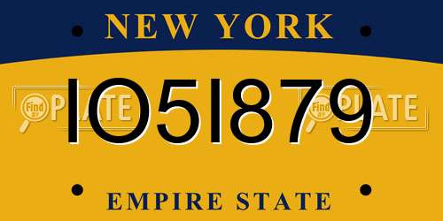 IO5I879 New York License Plate