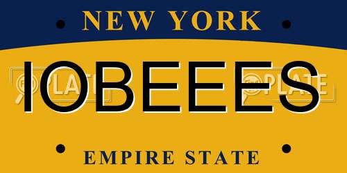 IOBEEES New York License Plate