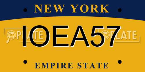 IOEA57 New York License Plate