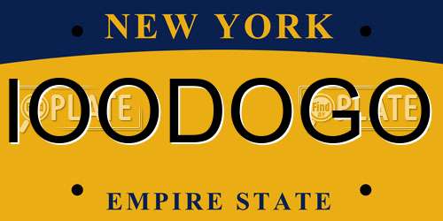 IOODOGO New York License Plate