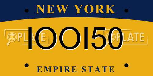 IOOI50 New York License Plate