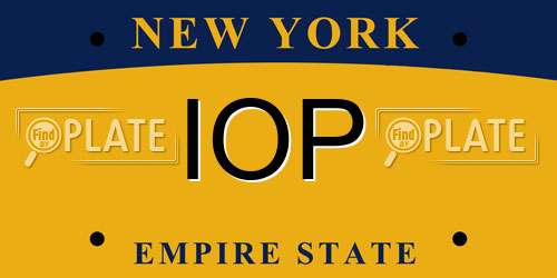 IOP New York License Plate