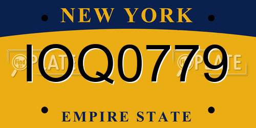 IOQ0779 New York License Plate