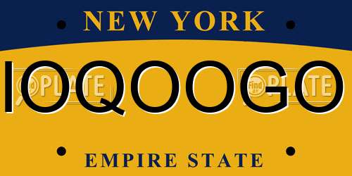 IOQOOGO New York License Plate