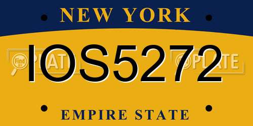 IOS5272 New York License Plate