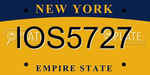 IOS5727 New York License Plate