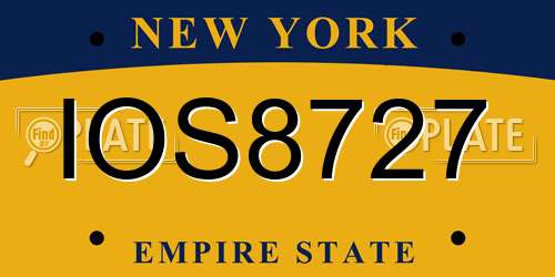 IOS8727 New York License Plate