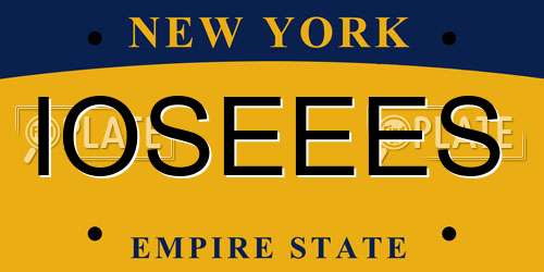 IOSEEES New York License Plate