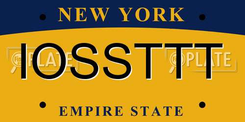 IOSSTTT New York License Plate
