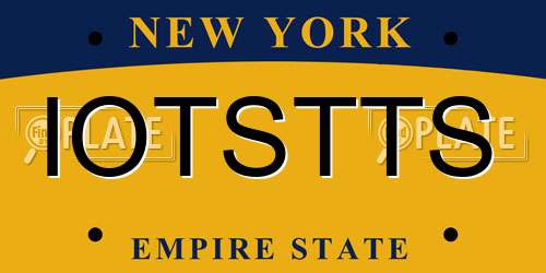IOTSTTS New York License Plate