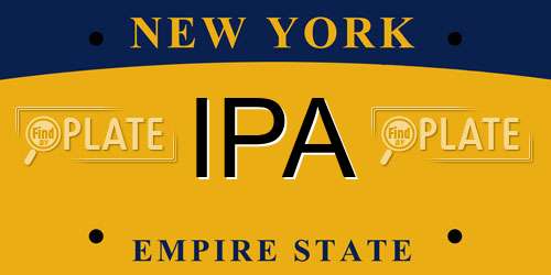 IPA New York License Plate