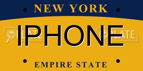 IPHONE New York License Plate
