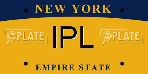 IPL New York License Plate
