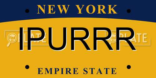 IPURRR New York License Plate