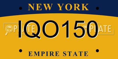 IQO150 New York License Plate