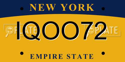 IQOO72 New York License Plate