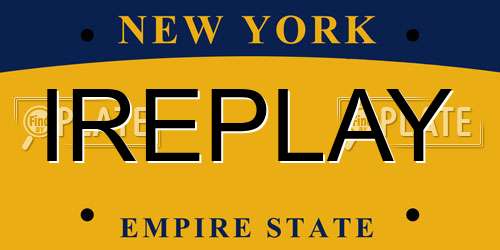 IREPLAY New York License Plate