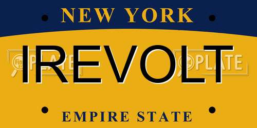 IREVOLT New York License Plate