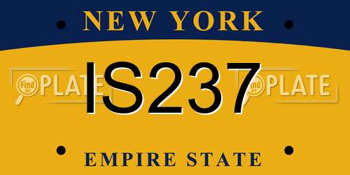IS237 New York License Plate
