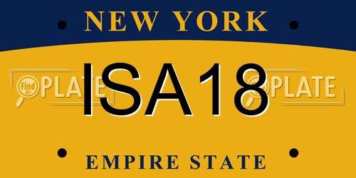 ISA18 New York License Plate