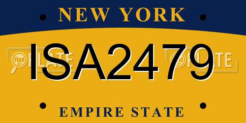 ISA2479 New York License Plate