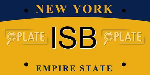 ISB New York License Plate