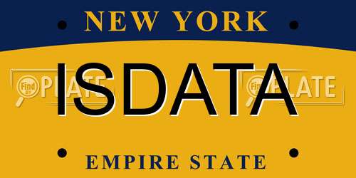 ISDATA New York License Plate