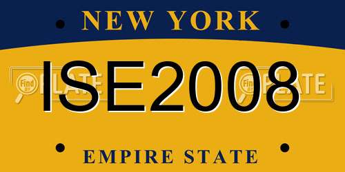 ISE2008 New York License Plate