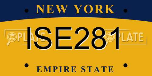ISE281 New York License Plate