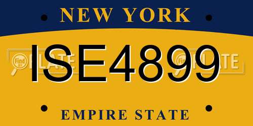 ISE4899 New York License Plate