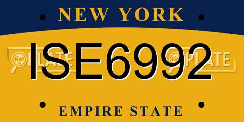 ISE6992 New York License Plate