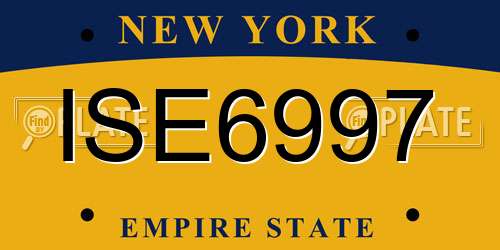 ISE6997 New York License Plate