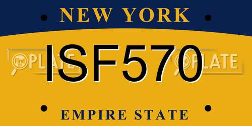 ISF570 New York License Plate