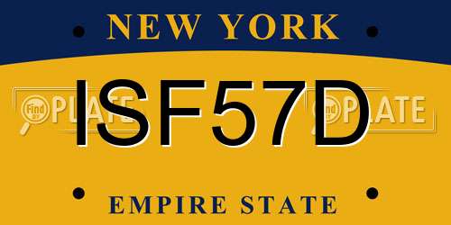 ISF57D New York License Plate