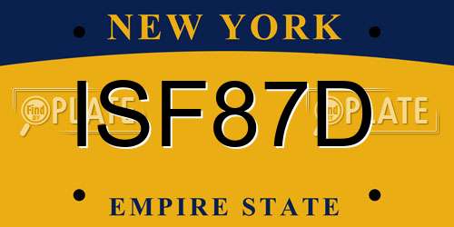 ISF87D New York License Plate