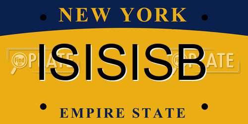ISISISB New York License Plate