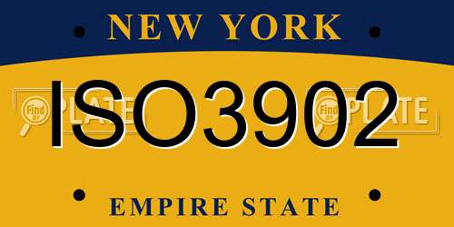 ISO3902 New York License Plate
