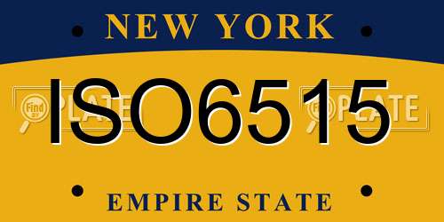 ISO6515 New York License Plate
