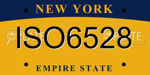 ISO6528 New York License Plate