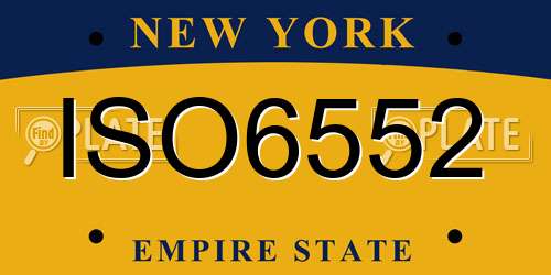 ISO6552 New York License Plate