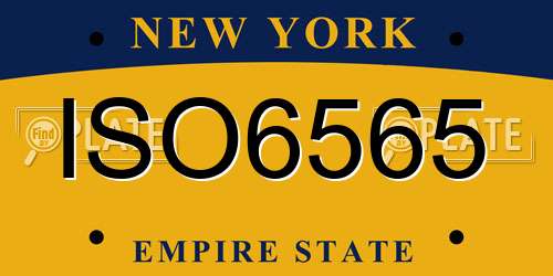 ISO6565 New York License Plate
