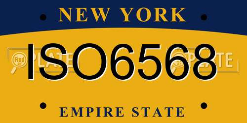 ISO6568 New York License Plate