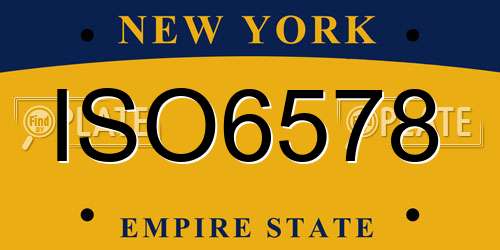 ISO6578 New York License Plate