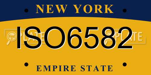 ISO6582 New York License Plate