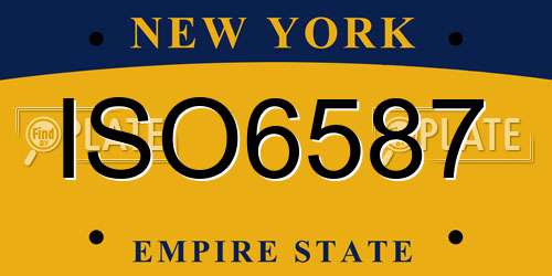 ISO6587 New York License Plate